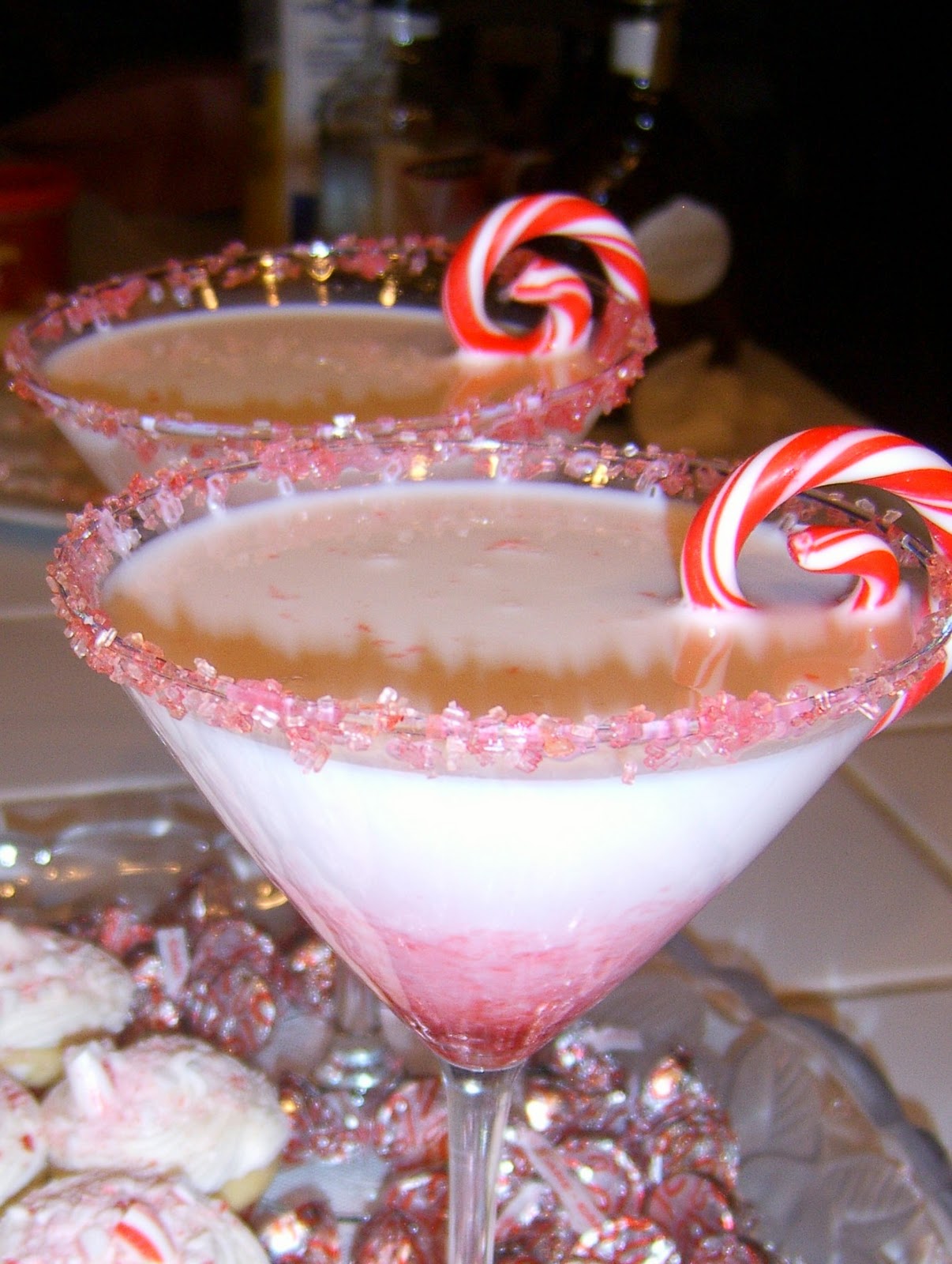 White Chocolate Peppermint Bark Martini | Eat It and Like It