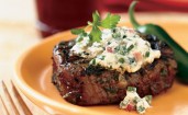 Grilled Steak with Blue Cheese and Chiles
