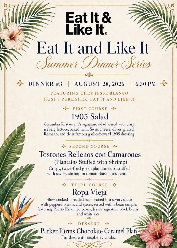 Eat It and Like It Summer Dinner Series -Final Menu Announced